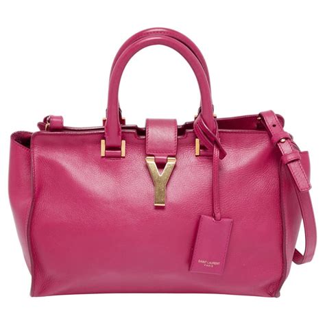 ysl cabas chyc mini pink|Saint Laurent Pink Grained Leather Small Cabas Chyc Tote.